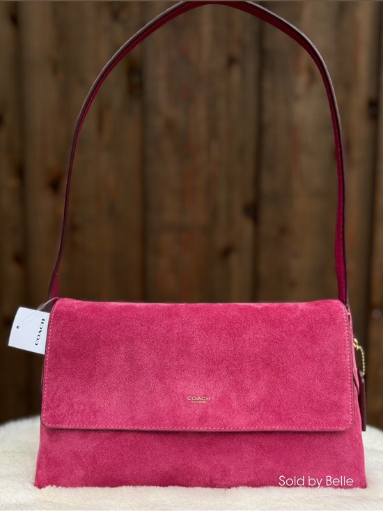 Coach Handbags - NWT Coach Chelsea 30 Dark Fuchsia Suede Bag